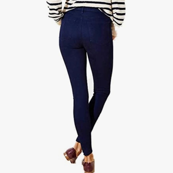 Loft | Denim Leggings Jeans in Indigo Wash - Picture 5 of 14